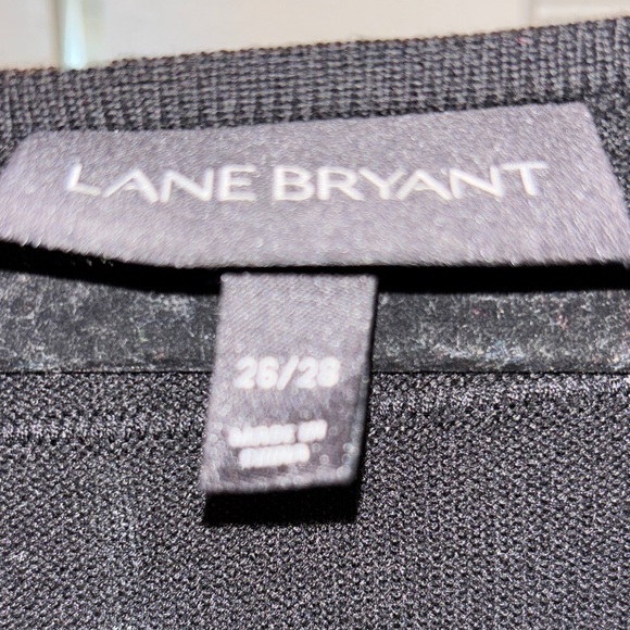 Lane Bryant Black Long Sleeve Knit Midi Dress with Subtle A-Line - Picture 2 of 9